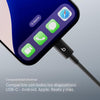 Beats Cable USB-C a USB-C Tejido de Carga Rápida, Durable, Compatible con Apple y Android, Color Negro Perno