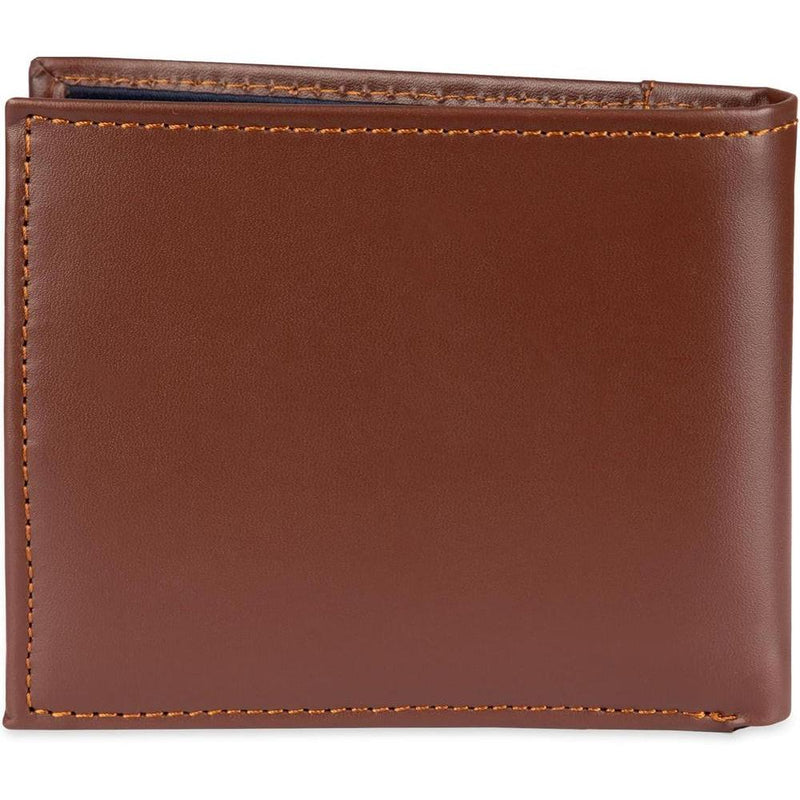 Cartera Tommy Hilfiger de piel auténtica para hombre, con ventana de identificación y múltiples ranuras para tarjetas