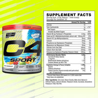 Cellucor C4 Sport - Polvo preentrenamiento, certificado NSF - 200 mg cafeína, creatina, beta-alanina y electrolitos - Ponche, 244g