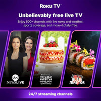 Proyector inteligente Aurzen Roku TV con WiFi y Bluetooth, experiencia de streaming Roku, 1080P FHD, audio Dolby, enfoque automático