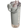Stanley Activate - Botella agitadora de acero inoxidable a prueba de fugas con almacenamiento en base y tapa de flujo rápido