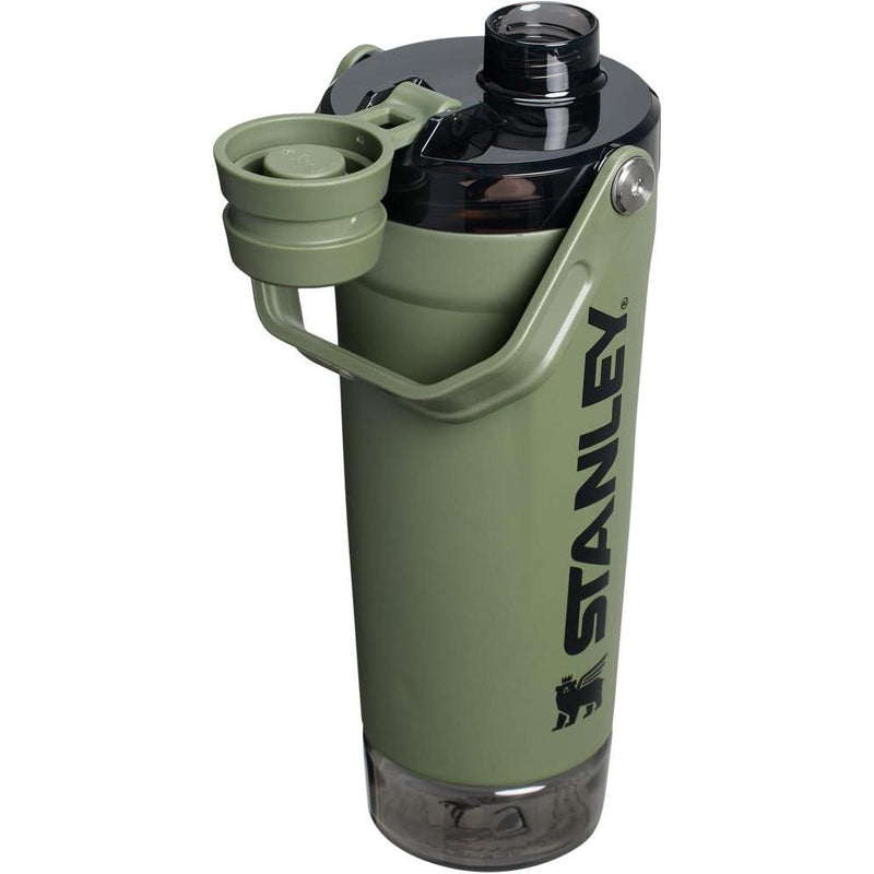 Stanley Activate Botella agitadora acero inoxidable a prueba de fugas con almacenamiento y tapa de flujo rápido
