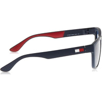 Gafas de sol cuadradas para hombre Tommy Hilfiger con marco de plástico y protección UV, incluye funda de marca