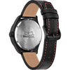 Citizen Eco-Drive Marvel 'Here Comes Deadpool', caja de acero inoxidable negro, correa y esfera negra de cuero