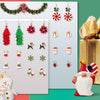 Conjunto de 23 aretes navideños para mujer: árboles, copos, campanas, diseño llamativo, perfecto para regalos