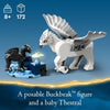 LEGO Harry Potter Forbidden Forest: Criaturas mágicas con Buckbeak y Thestral, juguete que brilla en la oscuridad