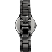 Nine West Reloj de pulsera Gunmetal elegante para mujer con pulsera metálica y esfera analógica