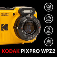 KODAK PIXPRO WPZ2: Cámara digital resistente, impermeable, a prueba de golpes y polvo con WiFi, 16 MP, video Full HD