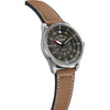 Citizen Reloj Eco-Drive para hombre en acero inoxidable, con correa de cuero marrón, modelo AW1361-10H con calendario y más