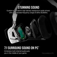 Auriculares Corsair VOID RGB ELITE Inalámbricos - Sonido 7.1, Micrófono Omnidireccional y Compatibilidad iCUE para PC, Mac, PS5, PS4