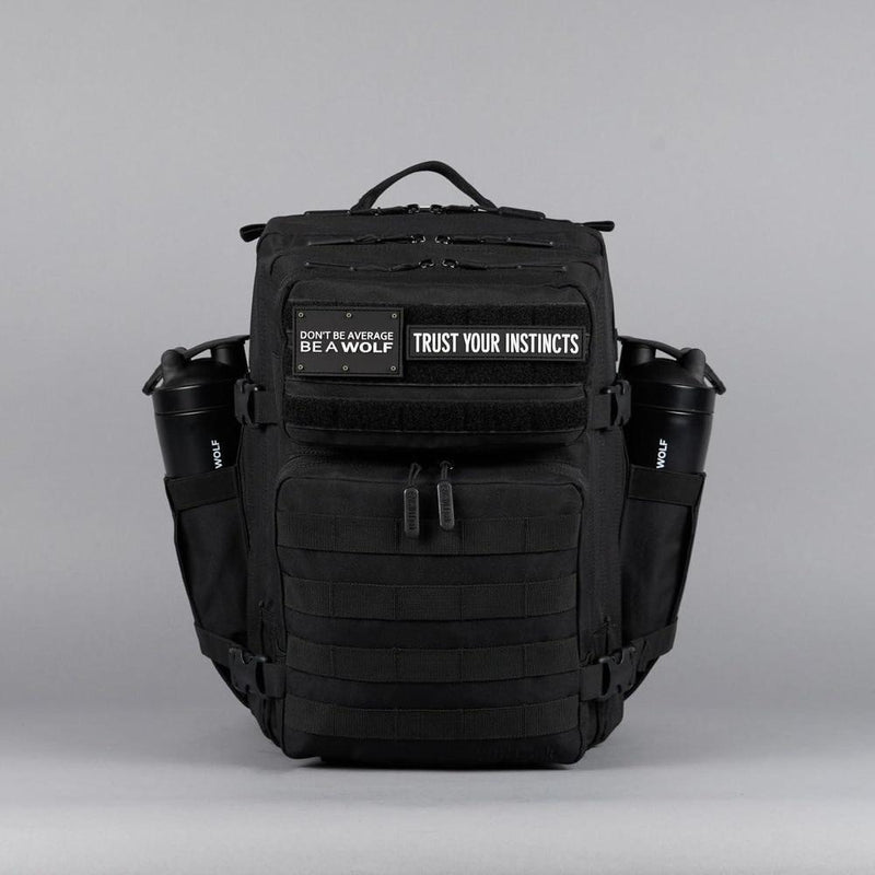 Mochila Táctica 35L WOLFpak en Color Negro con Resistencia al Agua y Personalización con Parches, Ideal para Viajes y Uso Diario