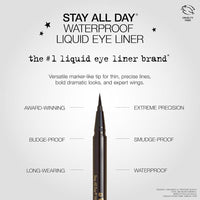 Delineador de ojos líquido stila impermeable con punta fina, maquillaje duradero resistente a manchas y transferencia