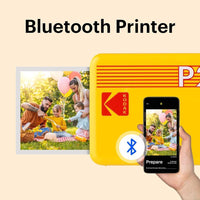 Impresora portátil KODAK Mini 2 Retro, tecnología 4PASS, incluye 68 hojas, color blanco