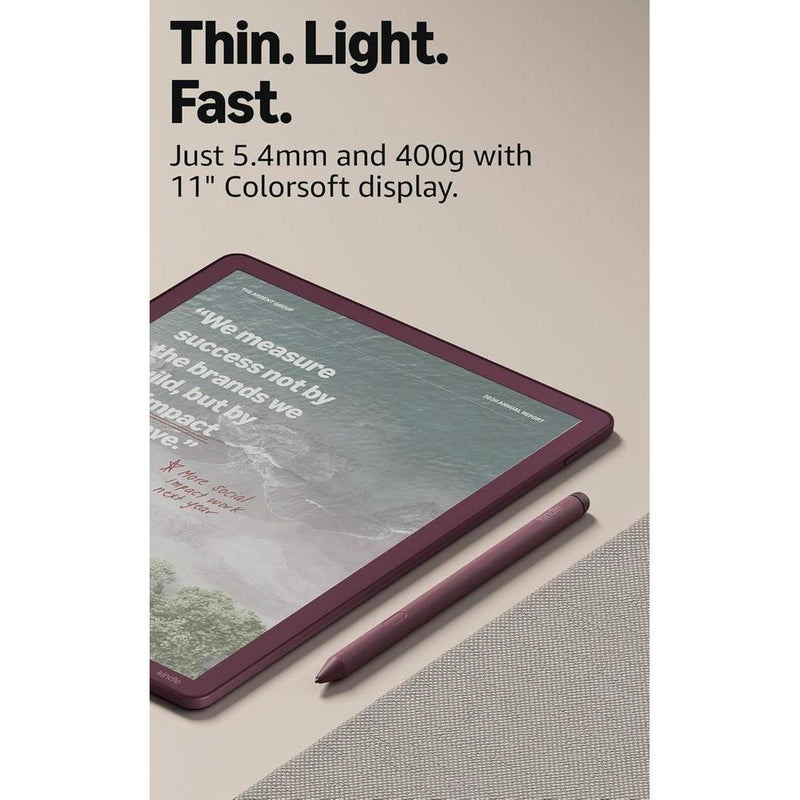 Amazon Kindle Scribe Colorsoft 64GB, modelo más reciente con pantalla a color similar a papel y luz frontal. Incluye lápiz Premium
