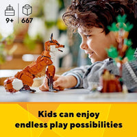 LEGO Creator 3 en 1 Animales del Bosque, construye un zorro, búho o ardilla, para niños a partir de 9 años