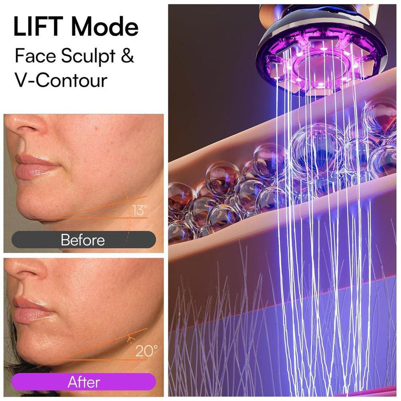 INIA Flare - Dispositivo facial de microcorriente 3 en 1 con terapia de luz roja y masajeador para cara y cuello
