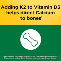 Nature Made Suplemento de Vitamina D3 y K2 para salud ósea, dental, muscular e inmunológica, 30 cápsulas blandas