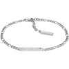 Calvin Klein Pulsera de Cadena Enlazada para Mujer, Acero Inoxidable, Sin Piedra Preciosa, Color Plata, Modelo 35700003