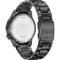 Citizen Reloj Eco-Drive Weekender Avion Field para hombre, acero inoxidable IP negro, esfera negra (Modelo: BM7555-59E)
