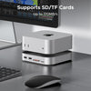 UGREEN Dock con Soporte DP Hub para Mac mini M4/M4 Pro 2024, SSD M.2 NVMe, Conectividad 10G, 4K, USB A/C, SD/TF, Audio