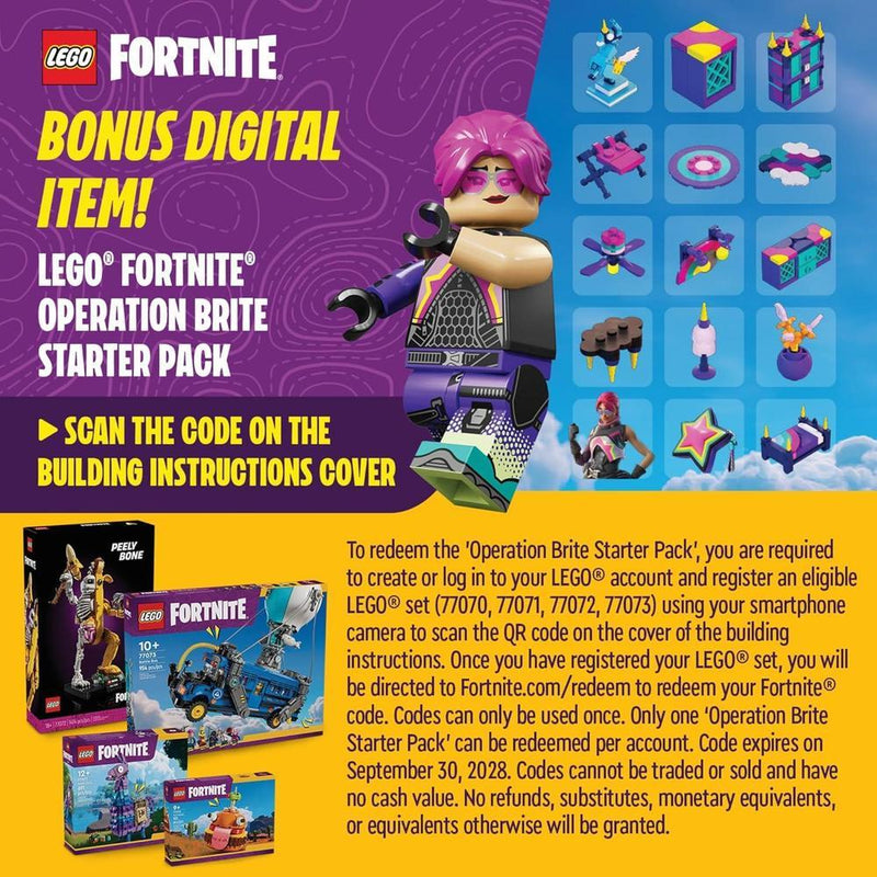 LEGO Fortnite Battle Bus - Juego de construcción coleccionable con minifiguras, regalo ideal para fanáticos de 10 años en adelante
