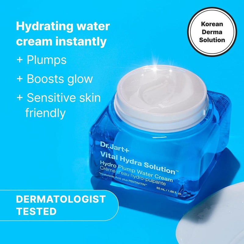 Dr.Jart+ Vital Hydra Water Cream Hidratante Facial Coreano Con Ácido Hialurónico Para Piel De Vidrio