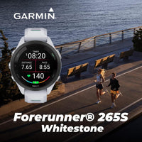 Garmin Forerunner 265S Music GPS Smartwatch Pantalla AMOLED Auriculares 42mm Blanco Piedra
