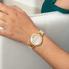 Anne Klein Reloj de Pulsera con Esfera de Diamantes y Brazalete de Metal Dorado