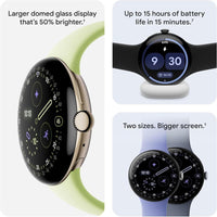 Google Pixel Watch 4 - Reloj inteligente con Android, AI, seguimiento de salud y GPS. Caja de aluminio dorado champán