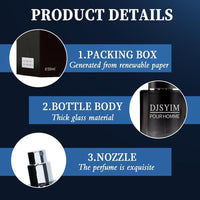 Eau de Toilette masculina con feromonas aroma a limón y pimienta. Ideal para ocasiones especiales y uso diario elegante