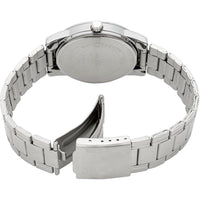 Reloj Casio para Hombre Estándar de Acero Inoxidable, Esfera Negra de Fácil Lectura MTP-V001D-1B