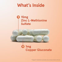 Suplemento Balance de Zinc Jarrow Formulas, con cobre para refuerzo inmunológico, 100 cápsulas, vegano y libre de alérgenos