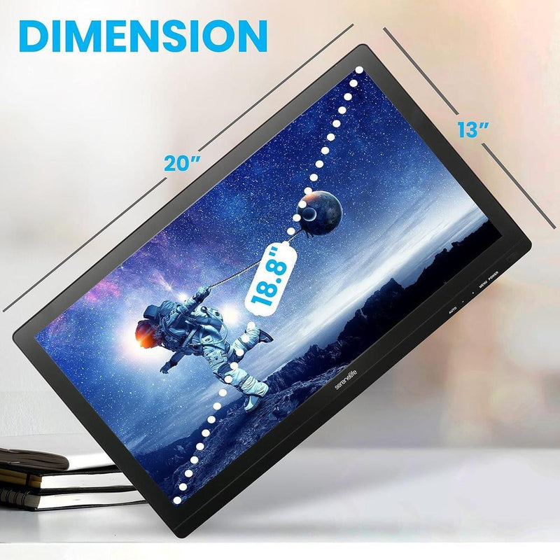 SereneLife Tableta Gráfica Modo Dual Monitor 54.61 cm Lápiz Óptico Pantalla Táctil Perfecto para Dibujo y Diseño