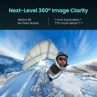 Xtra Sphra360 - Cámara de Acción 360 con Vídeo 8K, Sensor 1 Pulgada, 100MP, Almacenamiento 105GB, Impermeable, Bullet Time
