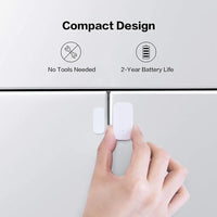 Aqara - Paquete de 3 sensores Zigbee de puerta y ventana, sensor inalámbrico mini para automatización y seguridad
