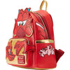 Mochila Loungefly Disney Mulan 25 aniversario Mushu Glitter Cosplay, diseño detallado y calidad premium