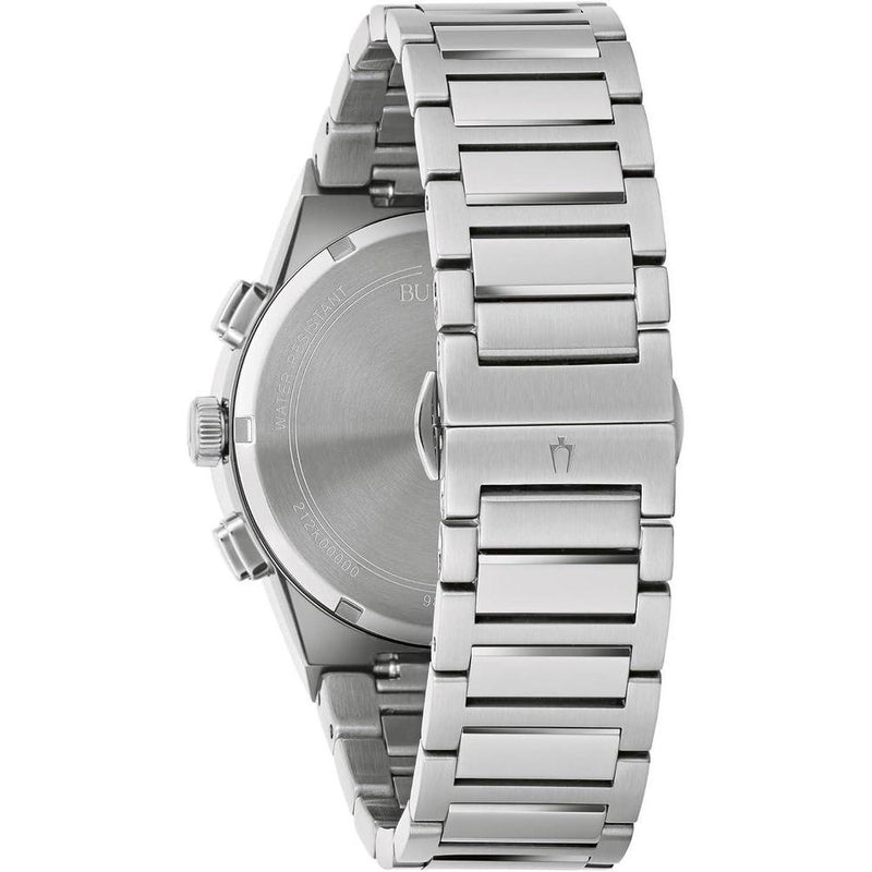 Bulova Modern Millenia Reloj de Pulsera para hombre, cronógrafo, acero inoxidable, calendario día/fecha y cristal abovedado