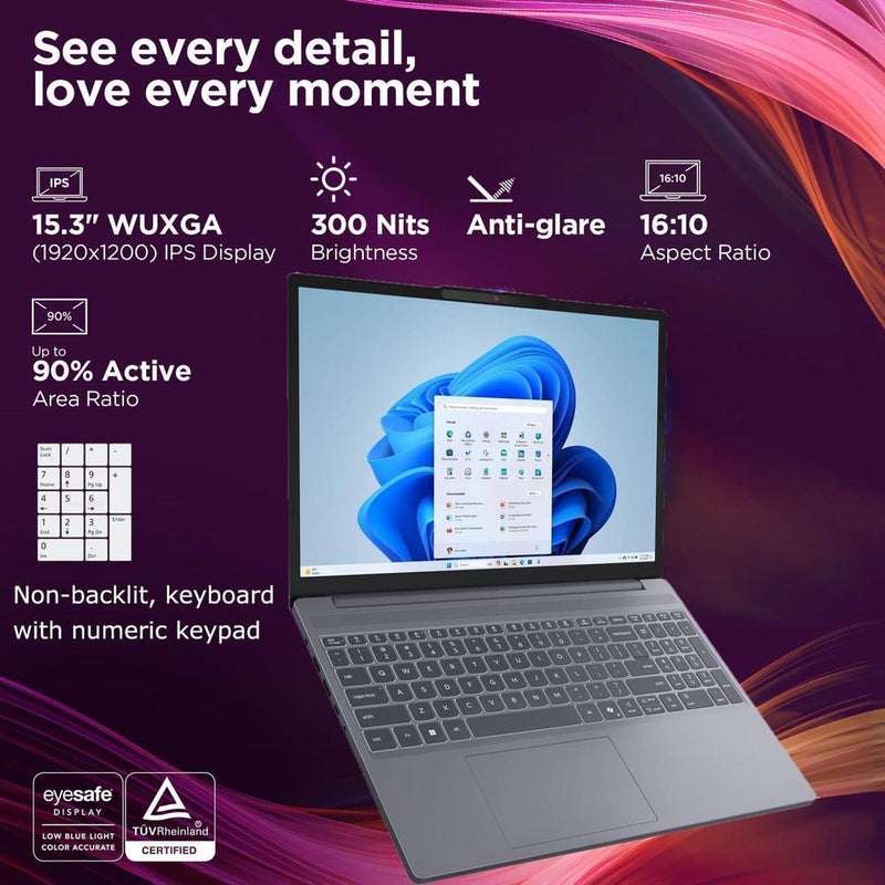 Lenovo IdeaPad Laptop Intel I7 13ª Gen 16GB Ram 512GB SSD WUXGA WiFi 6 Office 365