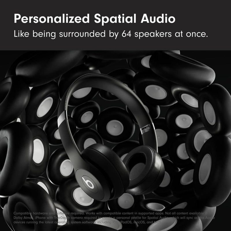 Beats Solo 4, Auriculares Bluetooth inalámbricos con compatibilidad Apple y Android, batería de hasta 50 horas, color negro mate