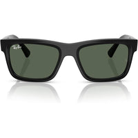 Ray-Ban Gafas de Sol Unisex con Marco Negro y Lentes Verde Oscuro, Protección UV 100%, Incluye Funda y Paño