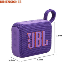 JBL Go 4 - Bocina Bluetooth ultraportátil, impermeable, gran sonido JBL Pro, batería de 7 horas, materiales reciclados
