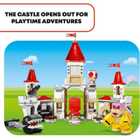 LEGO Super Mario aventura en el castillo de Peach con Roy y personajes de Nintendo, set de construcción para niños y niñas