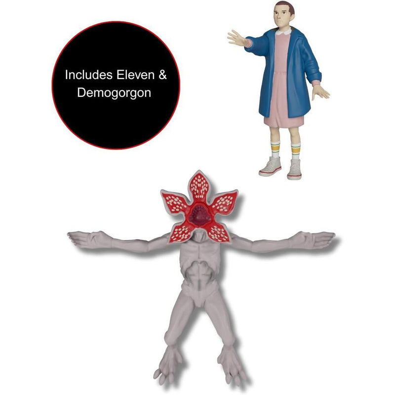 Diorama de Stranger Things Once vs. Demogorgon con accesorios, pieza coleccionable oficial de Netflix
