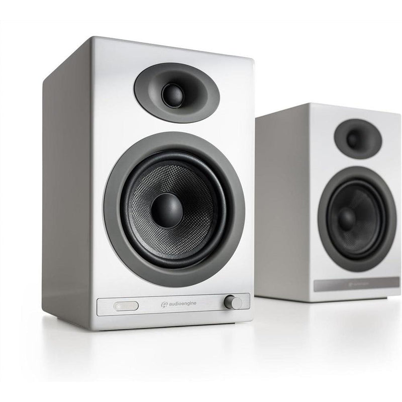 Altavoces Audioengine HD5 con Bluetooth 5.0, 150W, aptX HD, DAC de 24 bits y diseño en chapa de madera real para audio de calidad