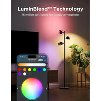 Lámpara de pie Govee con tecnología LuminBlend, 3 luces giratorias, 64 escenas dinámicas y sincronización de música, compatible con Matter