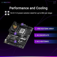 Tarjeta Madre ASUS ROG Strix Z890-H Gaming WiFi, PCIe 5.0, AI avanzado, DDR5, para Intel Core Ultra (Serie 2)