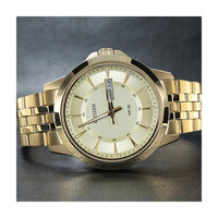 Reloj de pulsera Citizen para hombre con movimiento de cuarzo, esfera texturizada y caja de acero inoxidable