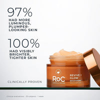 RoC Revive + Glow Hidratante Facial 10% Vitamina C Gel Antienvejecimiento Hipoalergénico Sin Aceite 50ml