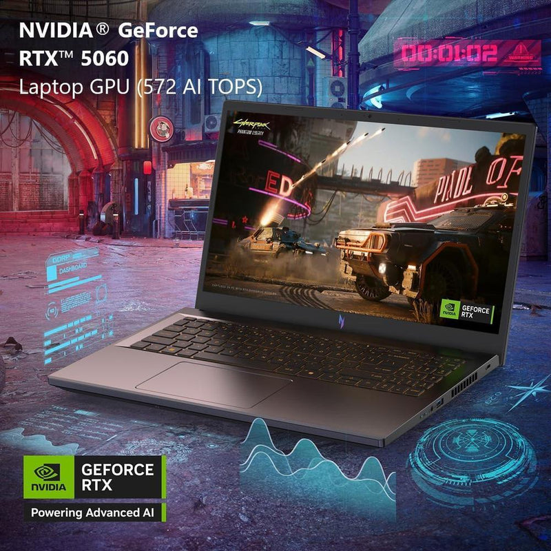 Acer Nitro V Gaming Laptop Intel Core I9 Nvidia Geforce Rtx 5060 15.6" Fhd Ips 165hz 16gb Ddr4 1tb Gen 4 Ssd