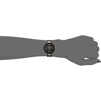 Reloj de pulsera Anne Klein para mujer con brazalete de cerámica negra y acento de diamante